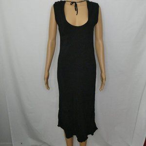James Perse Little Black Dress Scoop Ties Rayon Lg